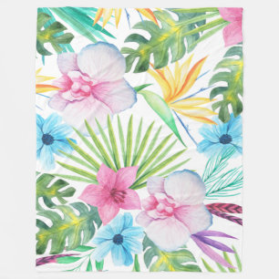 Tropical Bird Art Fleece Blanket