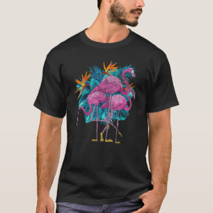 Tropical Bird Lover Exotic Animal Lover Pink Flami T-Shirt