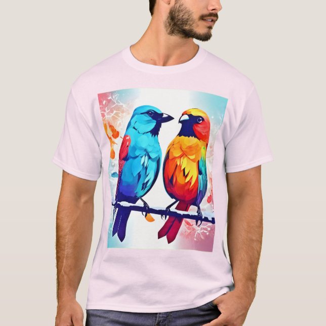 Tropical Bird Lovers T-Shirt (Front)