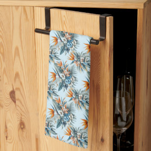 Tropical Bird of Paradise Flower Kitchen Towel