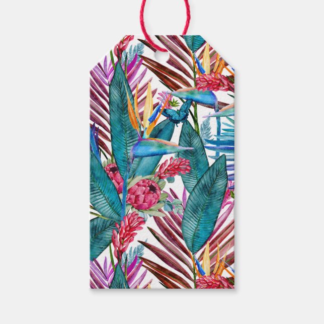 Tropical Bird Of Paradise Gift Tags (Front)