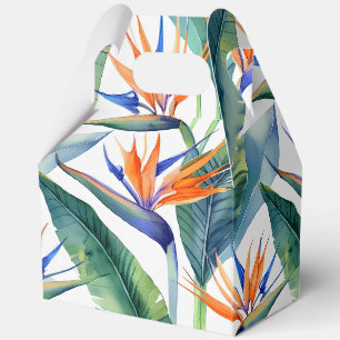 Tropical Bird of Paradise pattern Favour Box