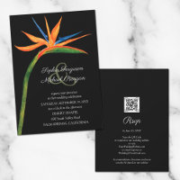 Tropical Bird of Paradise Wedding Invitations