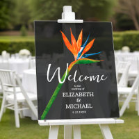 Tropical Bird of Paradise Wedding Welcome Smoky