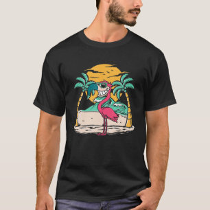 Tropical Bird Palm Trees Sunglasses Animal Funny F T-Shirt