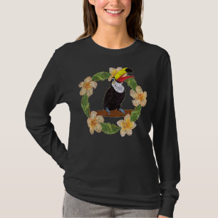 Tropical Bird  Rainforest Animal  Floral Toucan T-Shirt