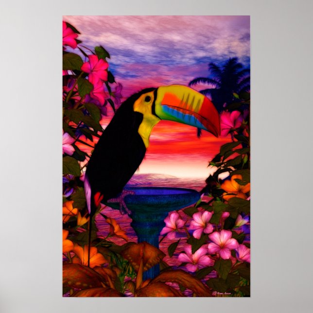Tropical Birds 2 "Toucans" Art Poster (Front)