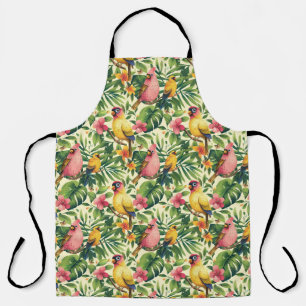 Tropical Birds and Butterflies Kitchen  Apron