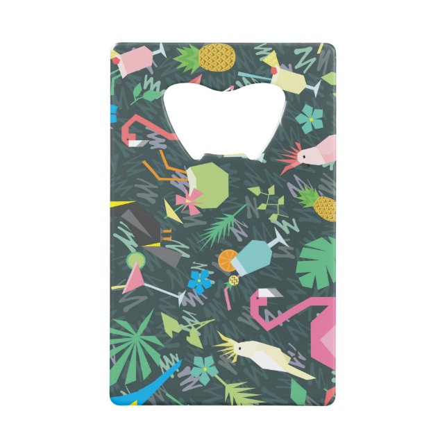 Tropical Birds Drinks: Vibrant Seamless. (Front)