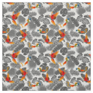 tropical birds fabric
