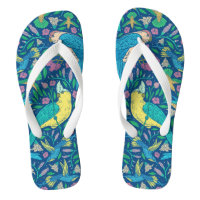 Tropical Birds & Flowers Illustration Pattern