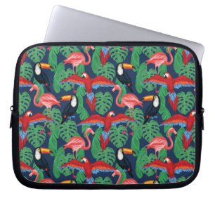 Tropical Birds In Bright Colours Laptop Sleeve