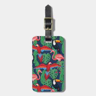 Tropical Birds In Bright Colours Luggage Tag