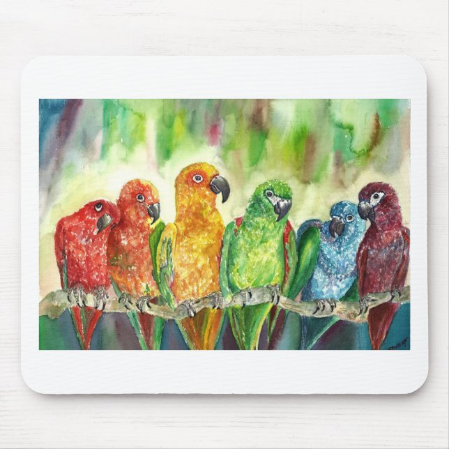 Tropical Birds Mouse Pad (Front)