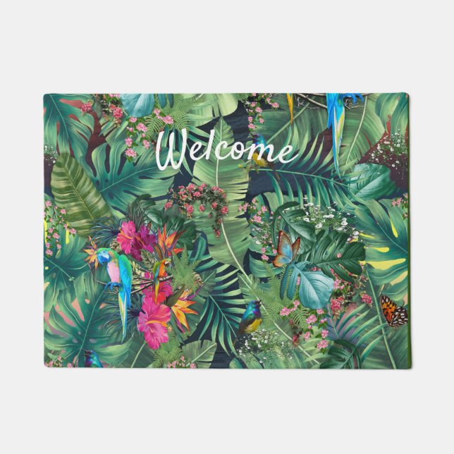 Tropical Birds of Paradise  Doormat (Front)