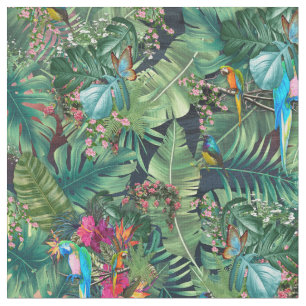 Tropical Birds of Paradise Fabric