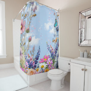 Tropical Birds of Paradise Shower Curtain