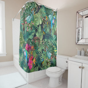 Tropical Birds of Paradise Shower Curtain