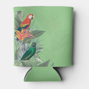 Tropical Birds Parrots All-Over-Print Can Cooler
