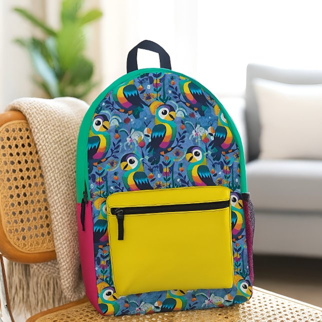 Tropical Birds Printed Backpack (Creator Uploaded)