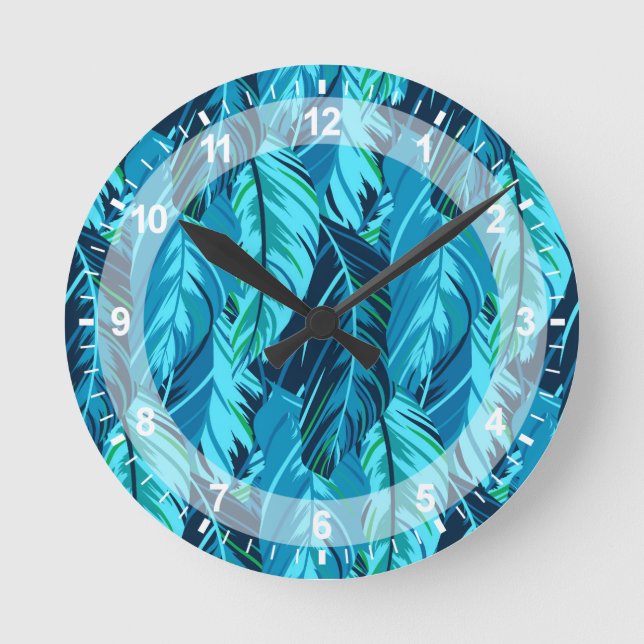 Tropical Birds Round Clock (Front)