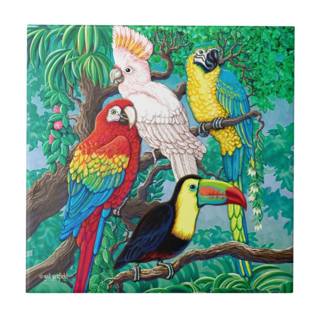 Tropical Birds Tile (Front)