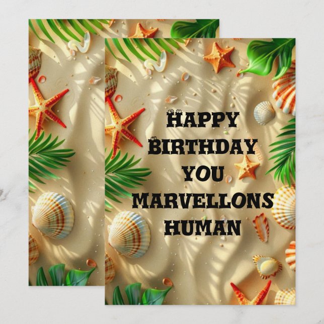 Tropical birthday card (Front/Back)