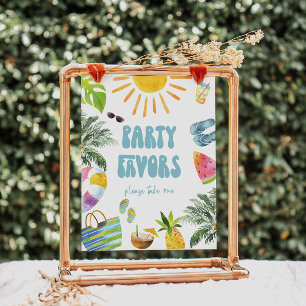Tropical Birthday Favours Sign
