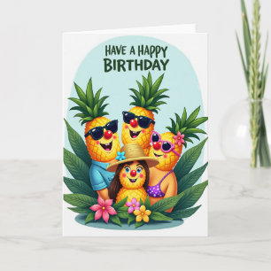 Tropical Birthday Fruit Card