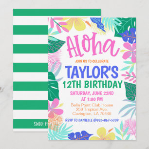 Tropical Birthday Party Invitation