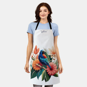 Tropical Bliss: A Vibrant Fusion of Flora Apron
