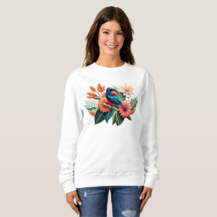 Tropical Bliss: A Vibrant Fusion of Flora Sweatshirt