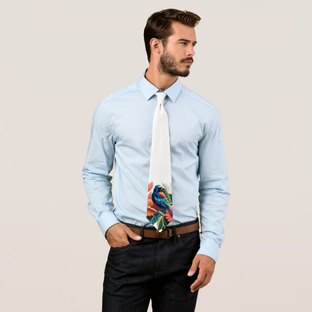 Tropical Bliss: A Vibrant Fusion of Flora Tie (In Situ)