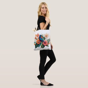Tropical Bliss: A Vibrant Fusion of Flora Tote Bag
