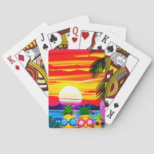 TROPICAL BLISS FOR PINEAPPLES FAMILY  PLAYING CARDS