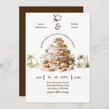 Tropical Bliss | Personalised Beach Wedding Cake