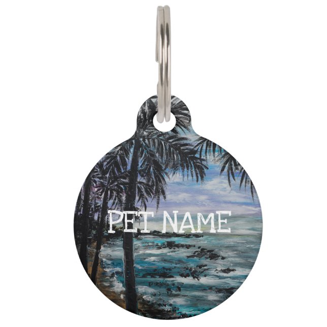 Tropical Bliss Pet ID Tag (Front)