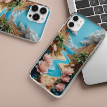 Tropical Bloom River iPhone / iPad case