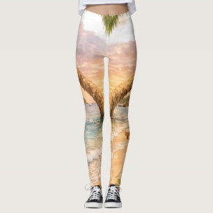 Tropical Bloom Sunset Leggings
