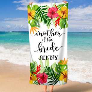 Tropical Blooms Mother of the Bride Gift Bath Towel