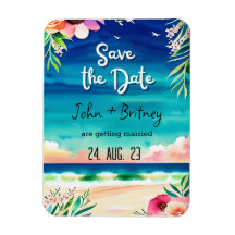 Tropical Blooms: Wedding Save the Dat