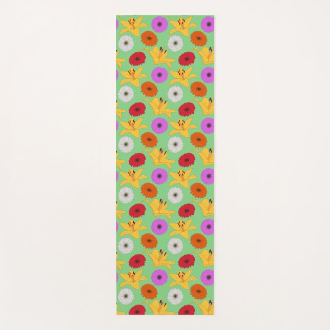 Tropical Blossom Yoga Mat (Front)
