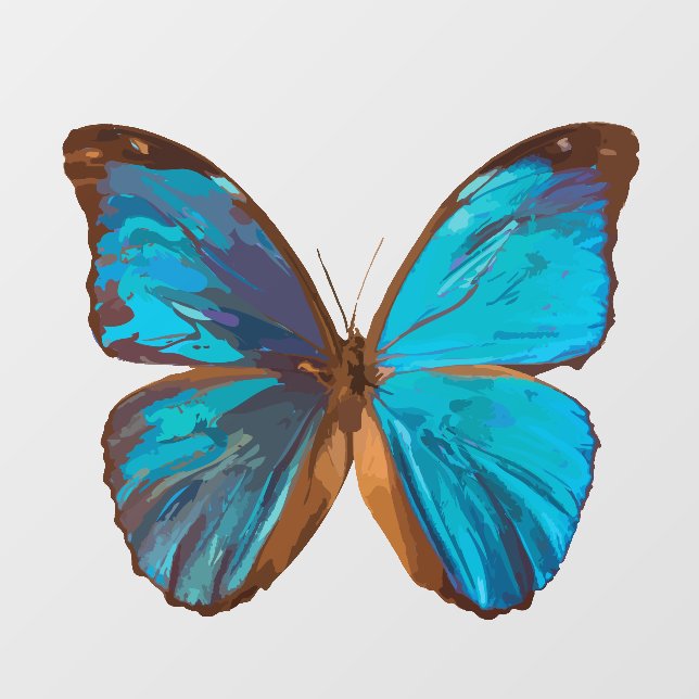 Tropical Blue and Turquoise Gem Coloured Butterfly (Sheet)