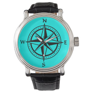 Tropical Blue Compass Design Watch