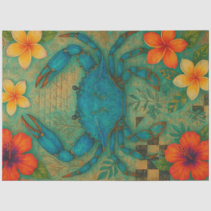Tropical Blue Crab Decoupage Paper – Coastal