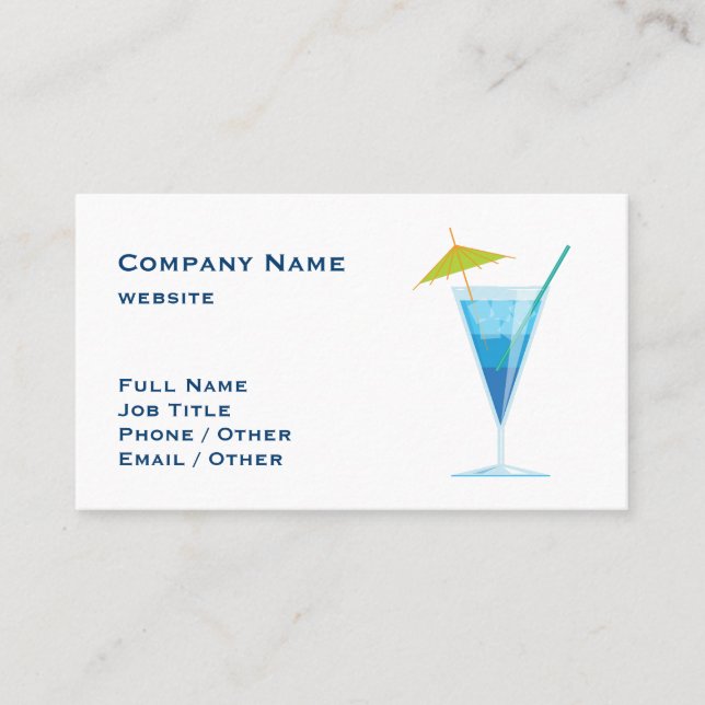 Tropical Blue Drink Business Card (Front)