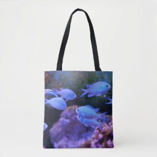 Tropical Blue Fish Tote Bag
