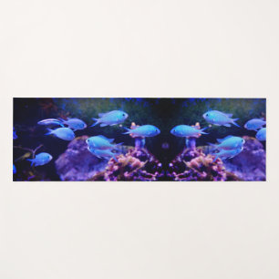 Tropical Blue Fish Yoga Mat