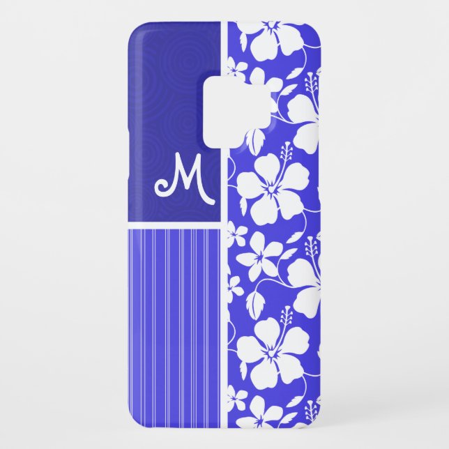 Tropical Blue Hibiscus Flower; Floral Case-Mate Samsung Galaxy Case (Back)