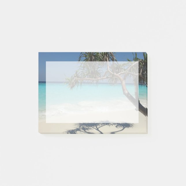 Tropical Blue Ocean Beach Scene Photo Post-it Notes (Front)